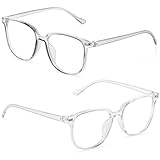 Hawdows 2 Stück Blaulicht Brille Transparent Computerbrille Gaming Schutzbrille Brillenfassung...