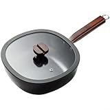 Alanmoship Quadratische, gehämmerte Wok-Bratpfanne, chinesischer Stil, Ferro-Titan-Kochgeschirr,...