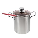 HOLIDYOYO 1 Satz Friteusen Bratpfanne Tief Kochen Korb Wok Mit Deckel Rostfreier Topf Klein...