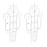 LOORGVEL 2 Stück Kleiner Kunststoff-gartenzaun Weiß Dekorative Gartenbegrenzung Elegante...