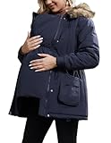 Maacie Umstandsjacke Winter 3 in 1 Tragejacke Umstandsmode Schwangerschaftsjacke umstandsmantel...