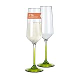 Moritz Milano Champagnerglas green line 2er Set 280 ml - Polycarbonat Sektgläser bruchfest &...