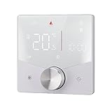 Digitaler Thermostat, LCD-Farbdisplay-Knopf-Design-Thermostat, Präzise Temperaturregelung für...