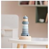 Flexa Lighthouse Stabelturm | Steckspiel ab 1 Jahr (25 x 13 cm) Fördert die Feinmotorik und...