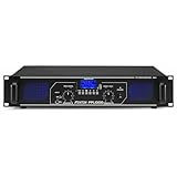 Fenton FPL1000 PA Verstärker 1000 Watt, 3 Kanal Endstufe, Digitalverstärker mit Bluetooth, AUX,...