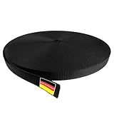 INOVATEC 50 Meter Rollladengurt Maxi 20 mm schwarz für Tür und Fenster Rolladen - reißfest und UV...