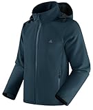 SwissWell Softshelljacke Herren Wasserdichte Winddichte Übergangsjacke Atmungsaktive Funktionsjacke...
