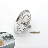 Rostfreies Edelstahl Siebkörbchen Spüle 82mm, 1 PCS Waschbeckenstöpsel, Abflusssieb für Spüle...