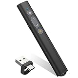 HASACOOL USB C Presenter, 2.4 GHz Wireless Pointer für Präsentationen, 2 IN 1 Typ C und USB...