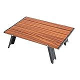 ZWTPGKRD Aluminium-Klapptisch mit Finish für Garten, Kochen, Camping, Wandern, Picknicks, schnelle...
