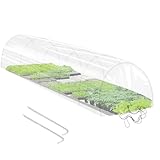 Grünes Haus für Gartenbett – 2-in-1-Tunnel-Schattenabdeckung | Tragbares Sonnenschutz-Reihenhaus...