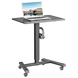 ERGOMAKER Stehpult Höhenverstellbarer Schreibtisch mit 4 Rollen, 65×45cm Mobile Laptoptisch,...