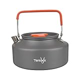 Tentock Wasserkessel Camping Teekessel Outdoor Kessel Kaffeekanne 1L Tragbar Aluminium Wasserkocher...