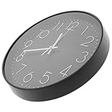 VILLCASE Moderne Wanduhr Leise ohne Tickgeräusche Große Zahlen Wohnzimmer Schlafzimmer Büro...