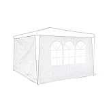 Relaxdays Pavillon-Seitenteile 2-er Set für 3 x 3 m Pavillons Seitenwand mit Fenster für...