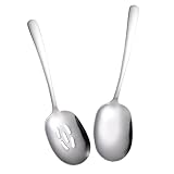 Warmhm 2 Stück Servierlöffel Ergonomische Schöpfkellen mit Schlitz Rostfreier Stahl für Küche...