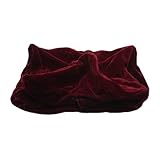 HOOTNEE Pleuche Klavierhockerbezug Klavierbankhusse aus Samtigem Stoff Tiefroter Schutzhülle mit...