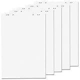 5x Flipchartblöcke, Weiss Blanco, je Block 20 Blatt 69x99 cm, 6 fach Lochung, perforiert, Papier...