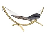 AMAZONAS Fat Hammock Set Taupe Hochwertiges XXL-Hängematten-Set mit Fat Hammock und Olymp-Gestell...