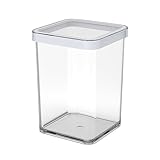 Rotho Loft quadratische Vorratsdose 1l mit Deckel und Dichtung, Kunststoff (SAN) BPA-frei,...