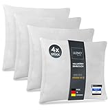 LILENO HOME 4er Set Kissenfüllung 45x45 cm - 40°C waschbares Innenkissen geeignet für Allergiker...