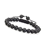 GD GOOD.designs EST. 2015 Herren Armband aus echten Lavasteinen (Shamballa) Perlenarmband geflochten...