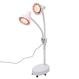 MEHOOSPVN Einstellbare Heizlampe mit Fernbedienung, 360° Drehbar, Infrarot Lampen 275W...