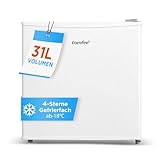 Comfee Freistehend, RCU40WH2(E) Mini Gefrierschrank/31L / 4-Sterne-Gefrierfach/Kompakte...