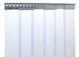 PVC Streifenvorhang Lamellen 2x200mm Höhe 2,00m x Breite 1,05m, fertig vormontiert, verzinkt,...