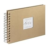 Hama Craft Spiral-Fotoalbum (Erinnerungsalbum für Hochzeit, Geburtstag, Taufe, 24 x 17 cm, 40...