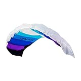 Wolkenstürmer® Paraflex Basic Lenkmatte 1.2 (blau) – Kite mit 2x25m Polyesterleinen +...