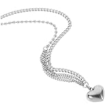 PACKOVE 1Stk Liebeskette zum Valentinstag Diamant-Halsketten Silberne Herzkette eine Halskette...