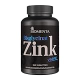 BIOMENTA Zink 50 – 365 Zink Tabletten hochdosiert mit 50 mg reinem Wirkstoff/Tablette aus...