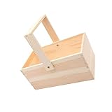 Zerodeko 1 Stück Karton Tragbare Holzkiste Weidenkorb Behälter Geschenkboxen Für Hochzeiten...