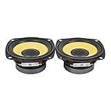 LPMPCZKZGF 2 stücke 3 Zoll Full Range Lautsprecher 4Ohm 10w Gold Schaumkante Schwarz Magnetic...