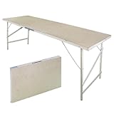 FIXKRAFT Holz Klapptisch Camping Tisch Faltbar 178cm Lang Multifunktionstisch Klappbar Campingtisch...