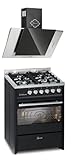 GURARI GCH E 610 BL+GCH S 482 60 IS Gas-Standherd 60 cm Gasherd mit Elektrobackofen 60 L, Range...