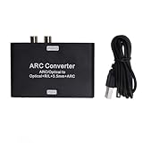 EIMSOAH HD Multimedia Interface Arc Converter, 192 KHz DAC Digital Bis Analog Converter, 3,5 Mm Jack...