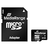 MediaRange micro SDHC Speicherkarte mit SD Adapter 32GB - Geschwindigkeit Klasse 10,...