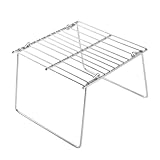 VICASKY Mini Faltbarer Bbq Grill aus Edelstahl Kompakter Tragbarer Grillrost mit Großer Kapazität...