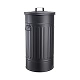 BUTLERS Retro Mülltonne Oskar 40l Mülleimer mit Deckel und Tragegriffen | Küche Abfalleimer ideal...