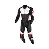 Macna zweiteiler Lederkombi Varshall 2PC Motorradkombi Leathersuit, BLACK/WHITE/RED, 50