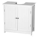 eSituro Waschbeckenunterschrank, Unterschrank, Waschtischunterschrank, Badezimmerschrank mit 2...