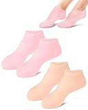 KEMUZ 2 Paar Silikon-Feuchtigkeitssocken,Elastische Silikonsocken für Füße,Anti Rutsch...