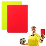 FOMGIIN 2 Stück Fußball-Schiedsrichter-Karte, Rot und Gelb Karte des Fußballs, Gelbe und Rote...