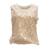 Generisch Sexy Top Damen Pailletten Modisches Top Damen Dance Modisch Spaghettitop Figurbetont...