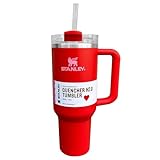 Generisch Trinkbecher mit Deckel und Strohhalm 40oz 1180 ML Thermobecher Doppelwandiger Edelstahl...