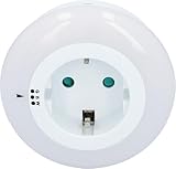 UNITEC LED-Nachtlicht mit Steckdose | Orientierungslicht | 3 Farbtöne | Dämmerungssensor |...