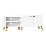 VASAGLE TV-Schrank, Fernsehtisch mit 2 Türen, 140 cm lang, TV-Regal für Fernseher bis zu 65 Zoll,...