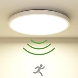 zemty LED Deckenleuchte mit Radar Bewegungssensor 19W 4000K, Flache Lampe mit Bewegungssensor Innen,...